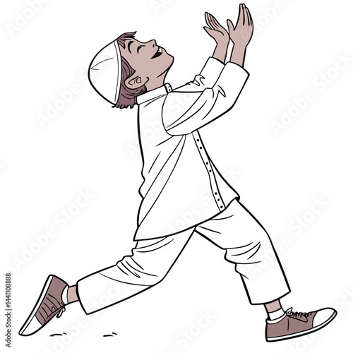 Child in prayerful pose