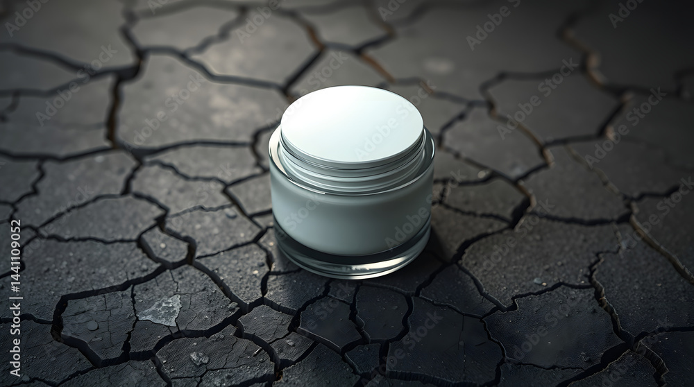 Luxurious Skincare Jar Mockup Blank, Clean Design for Premium Cosmetics