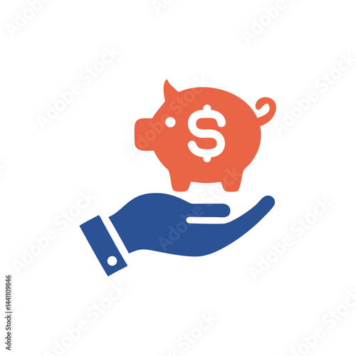 Hand Holding Piggy Bank for Savings  