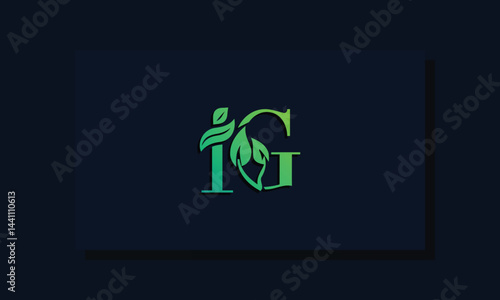 Minimal leaf style Initial IG logo.
