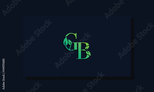 Minimal leaf style Initial GB logo.