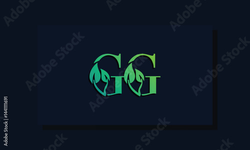 Minimal leaf style Initial GG logo.
