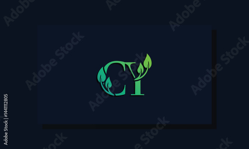 Minimal leaf style Initial CY logo.