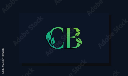 Minimal leaf style Initial CB logo.