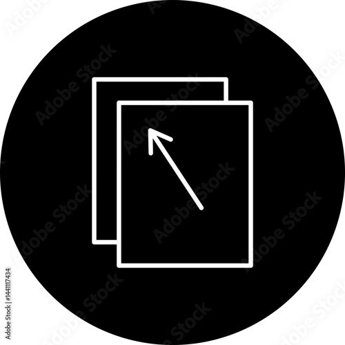 Duplicate  Black Circle  Icon Design