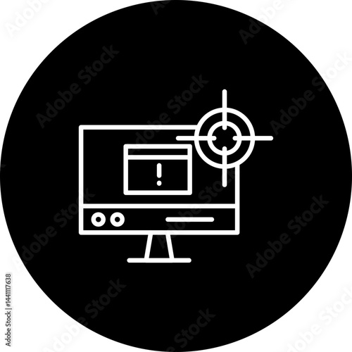 Targeted  Black Circle  Icon Design