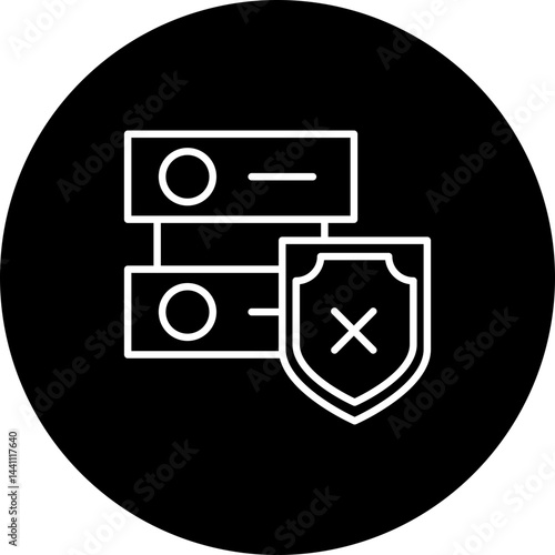 Unsecure  Black Circle  Icon Design