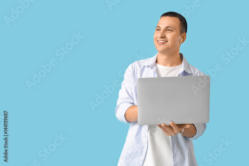 Handsome young happy man wi...