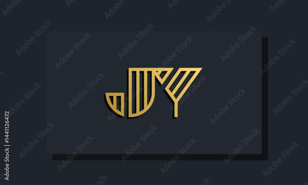 Elegant line art initial letter JY logo. Elegant line art initial letter JY logo.