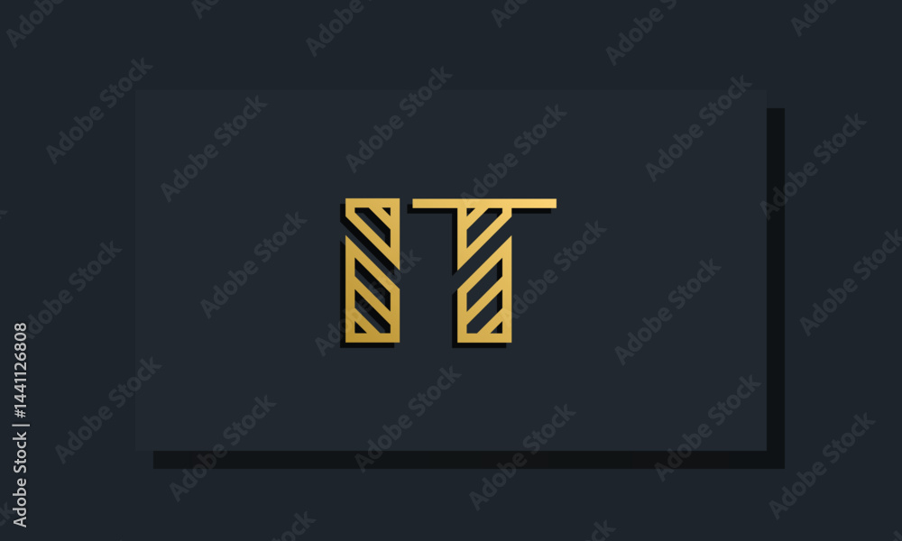 Elegant line art initial letter IT logo. Elegant line art initial letter IT logo.