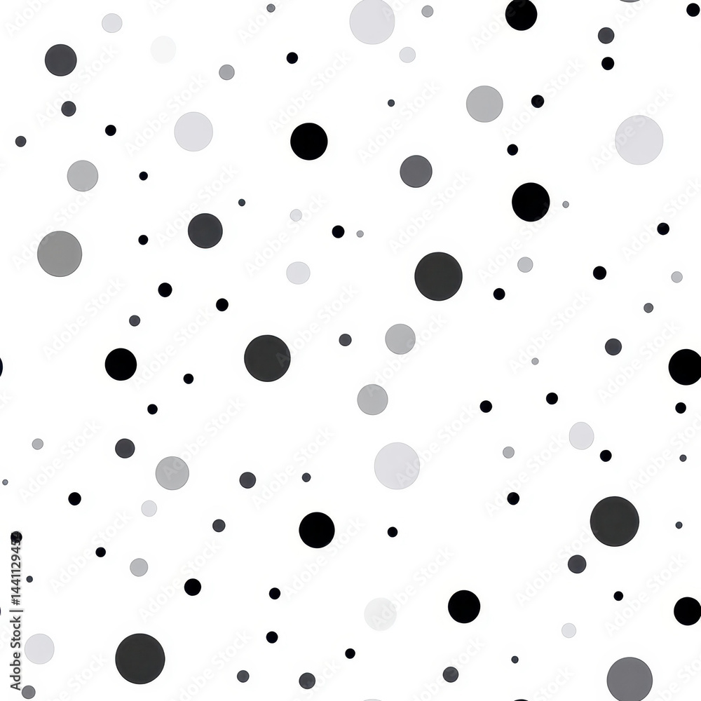 Explore a sleek abstract pattern featuring black and gray spots on a crisp white background for a modern touch. Explore a sleek abstract pattern featuring black and gray spots on a crisp white background for a modern touch.
