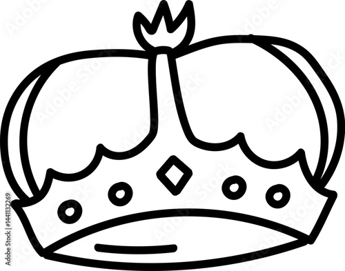 Royal Crown Line Art