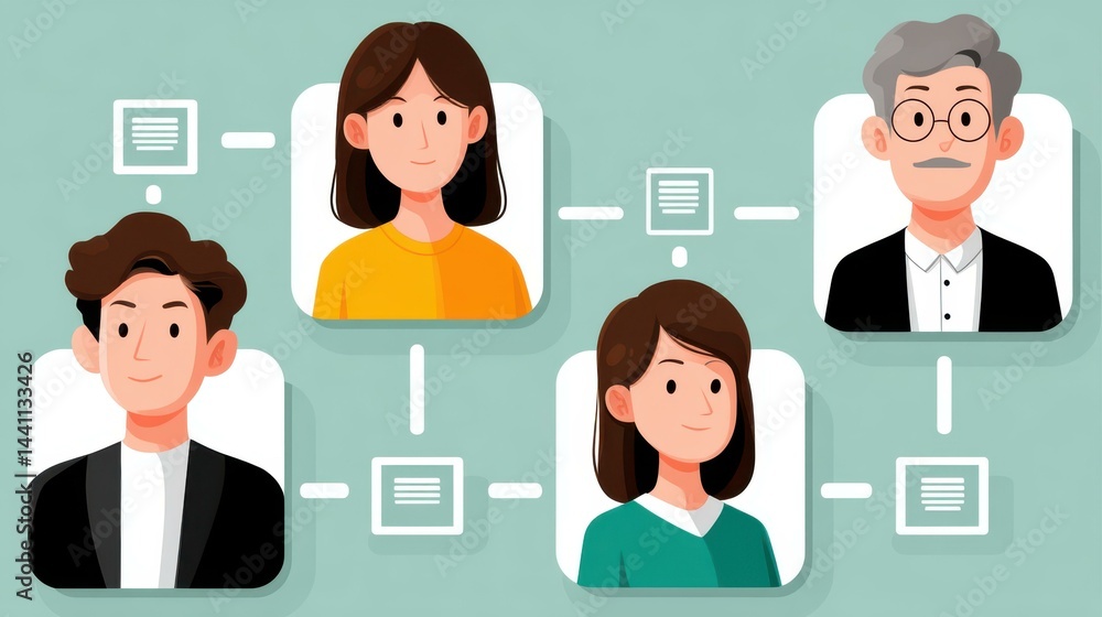 Fototapeta premium Streamline your companys operations with efficient workflow automation, enhancing productivity and collaboration through clear hierarchy.