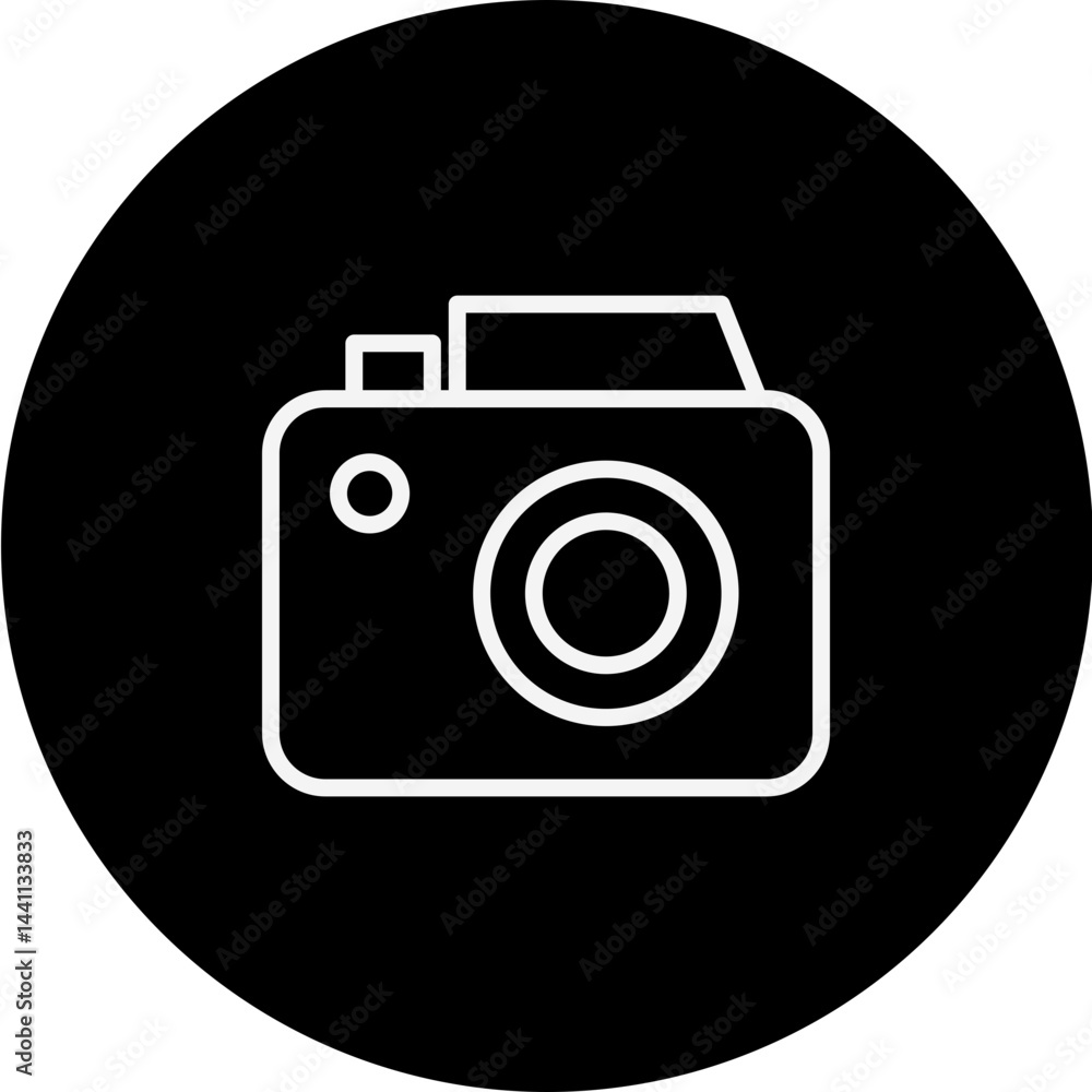 Photography Vector Black Circle Icon Design Photography Vector Black Circle Icon Design