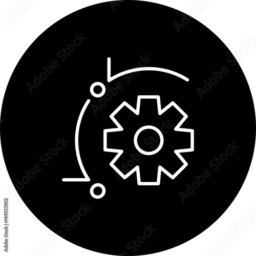 Automated Scenes  Vector Black Circle Icon Design