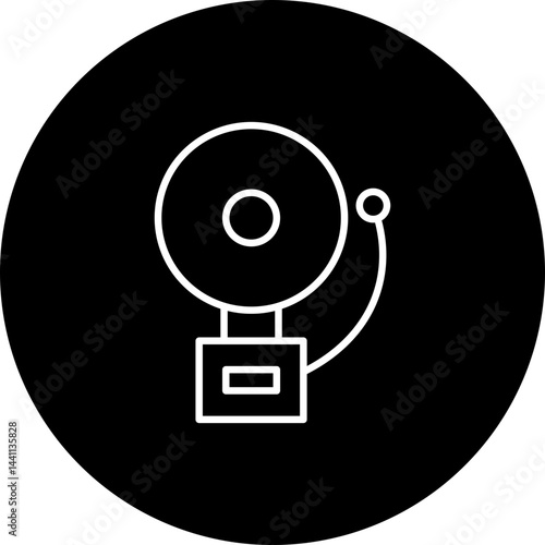 Intruder Alert  Vector Black Circle Icon Design