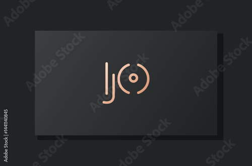 Abstract luxury initial letter JO logo.