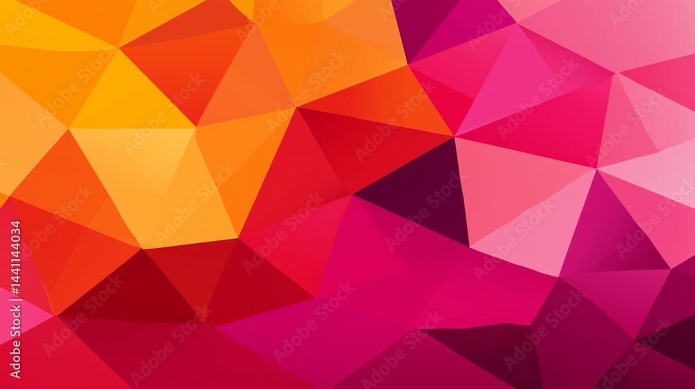 Abstract geometric polygonal background in vibrant colors