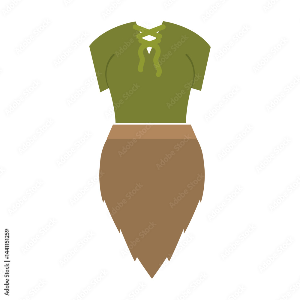 Green viking tunic set. Vector Green viking tunic set. Vector