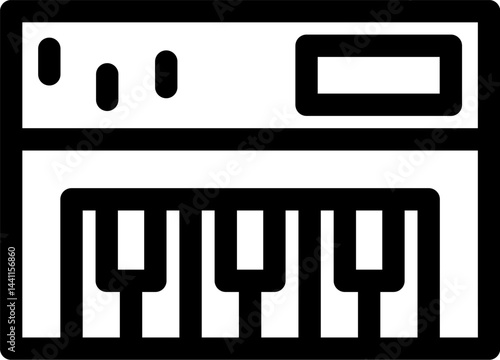 synthesizer illustration on a white background     