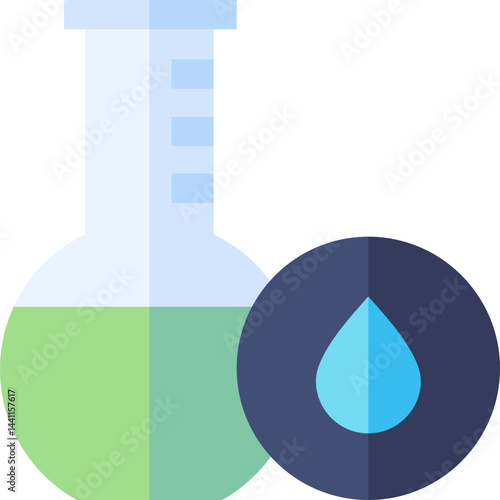 test tube illustration on a white background     