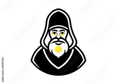 Mystic Seer: A stylized depiction of a wise figure, a master of the mystic arts, exuding an air of ancient knowledge and profound insight.
