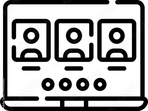 videoconference illustration on a white background     