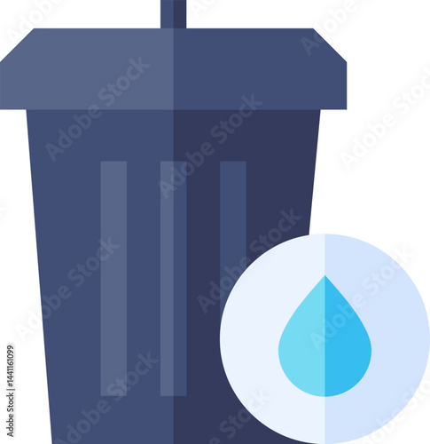 waste water illustration on a white background     