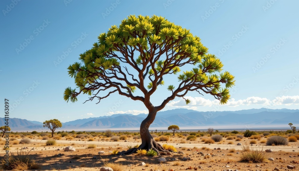 Lone tree in desert landscape Lone tree in desert landscape
