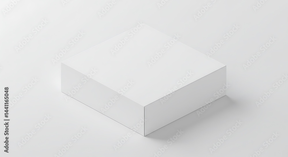 Clean Minimalist White Box Mockup: Perfect for Branding and Packaging Designs Clean Minimalist White Box Mockup: Perfect for Branding and Packaging Designs