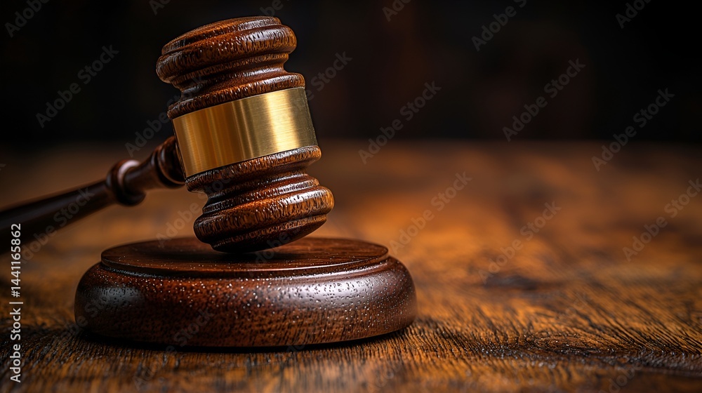 Gavel on wooden block, justice concept. Gavel on wooden block, justice concept.