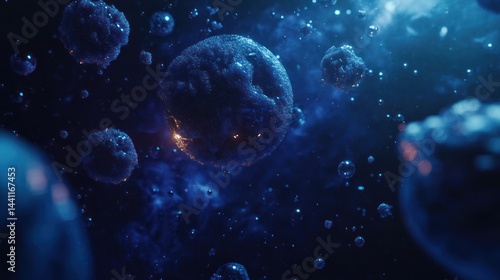 Wallpaper Mural Cosmic dust and nebulae, space exploration, celestial bodies, dark background, science fiction Torontodigital.ca