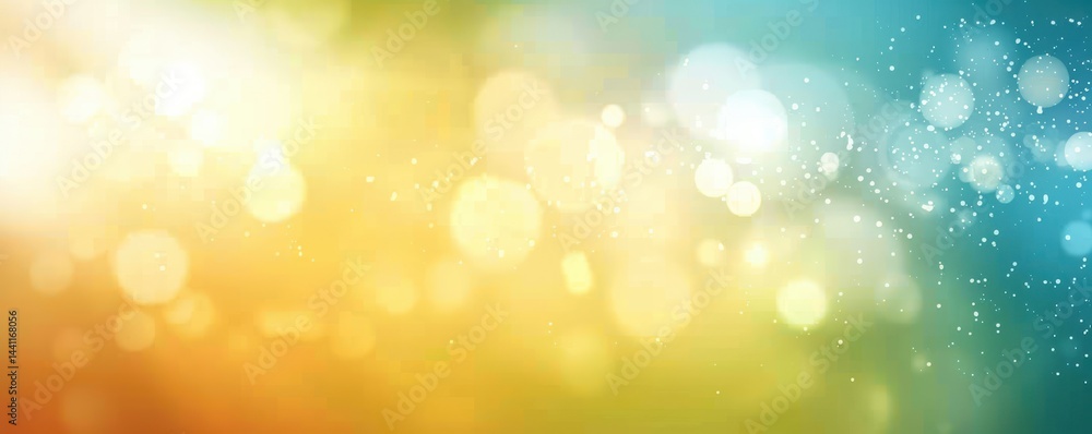 abstract blurred background with warm golden and cool blue hues featuring soft glowing bokeh lights and tiny sparkling particles creating a dreamy and peaceful atmosphere abstract blurred background with warm golden and cool blue hues featuring soft glowing bokeh lights and tiny sparkling particles creating a dreamy and peaceful atmosphere