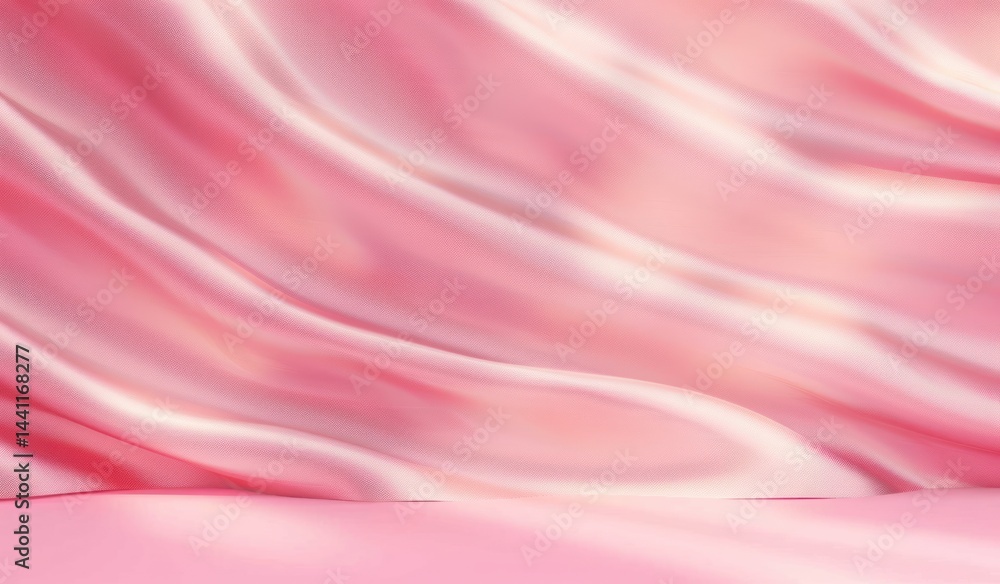 smooth silky fabric in various shades of pink with gentle folds and a soft, flowing texture conveying calmness and elegance smooth silky fabric in various shades of pink with gentle folds and a soft, flowing texture conveying calmness and elegance