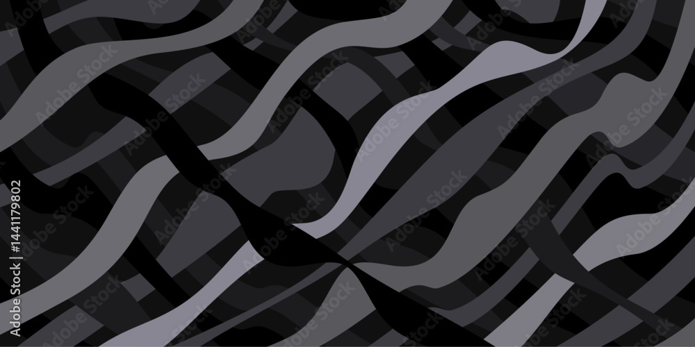 Obraz premium Ciemne tło w nieregularne abstrakcyjne paski. Minimalistyczne graficzne tło do projektów.