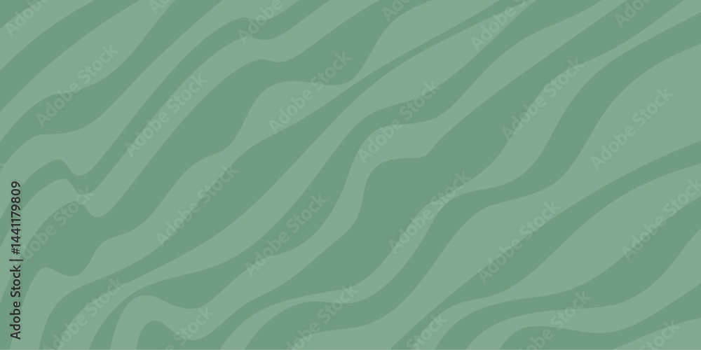 Naklejka premium Zielone tło w nieregularne abstrakcyjne paski. Minimalistyczne graficzne tło do projektów.