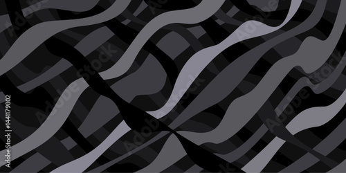 Ciemne tło w nieregularne abstrakcyjne paski. Minimalistyczne graficzne tło do projektów.