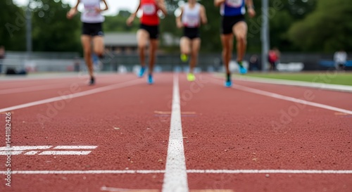 Runners sprint race track competition athletic event sports athletes running fast speed finish line action . facial expressions, athletics.
