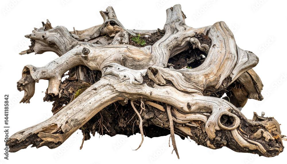 dead dry root of an old tree isolated on white or transparent dead dry root of an old tree isolated on white or transparent