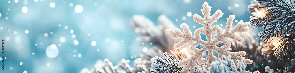Christmas background with snowflakes on a light blue background Christmas background with snowflakes on a light blue background