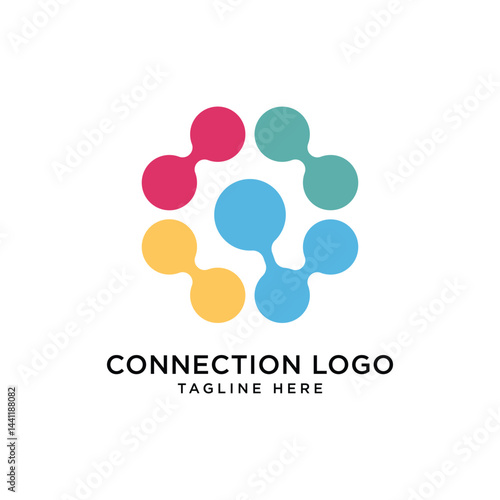 Connection Logo Graphic Design Vector