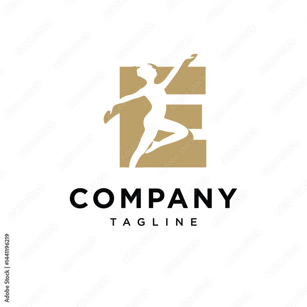 Letter E Dance Logo Icon Vector Letter E Dance Logo Icon Vector