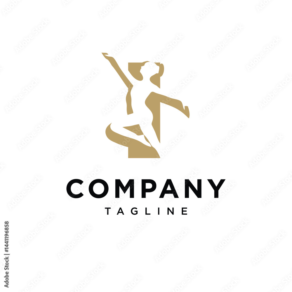 Letter I Dance Logo Icon Vector Letter I Dance Logo Icon Vector