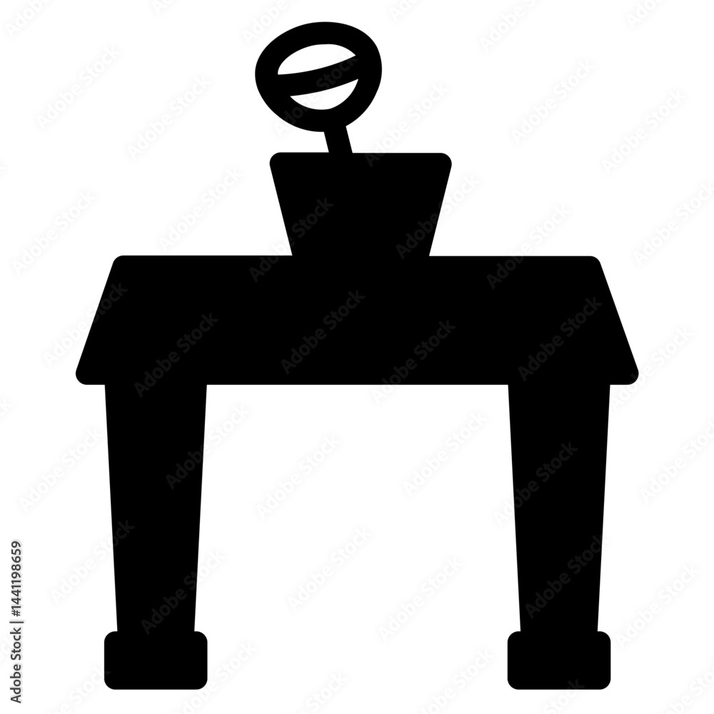 Obraz premium Furniture Home Table Glyph Icon