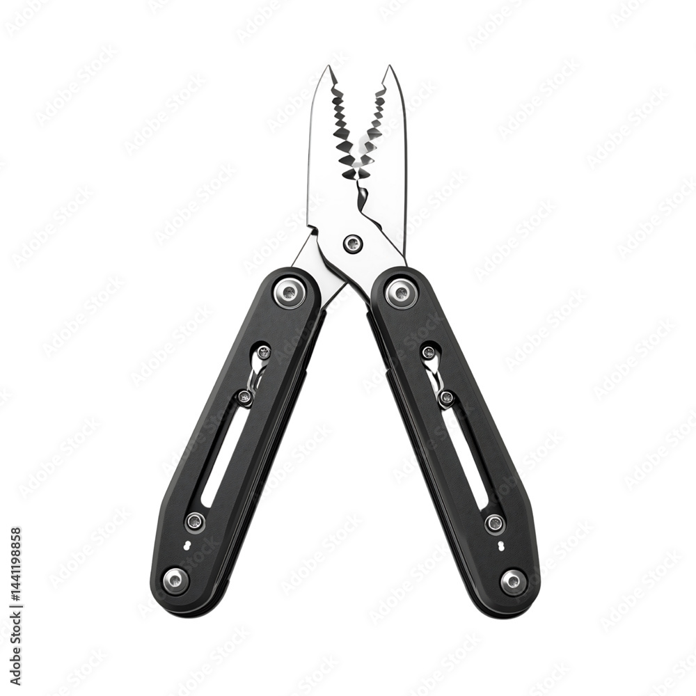 Portable Multi-Tool with Black Handle: Versatile Pliers, Knife, and More for Outdoor Gear Enthusiasts – The Ultimate Compact Survival Tool