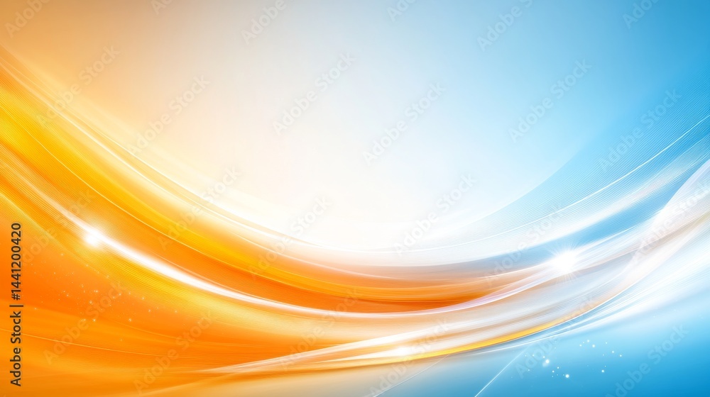 Obraz premium Abstract Orange and Blue Gradient Design