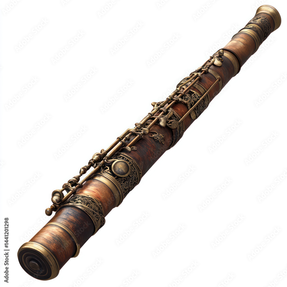 Naklejka premium flute isolated on white background