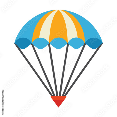 Skydiving icon isolated on white background