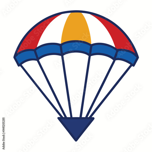 Skydiving icon isolated on white background