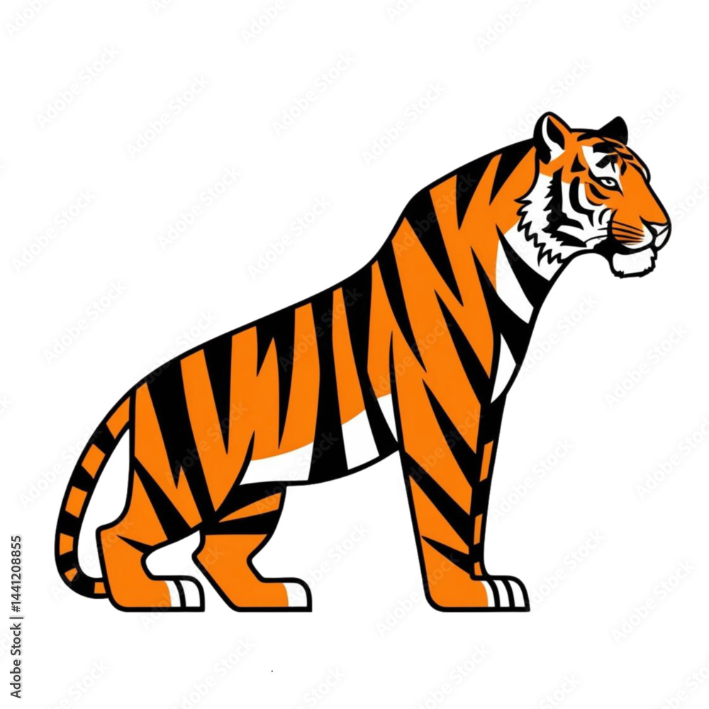 Obraz premium tiger vector illustration